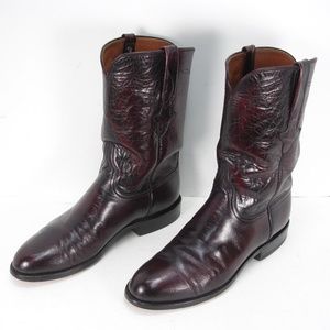 black cherry roper boots